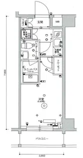 スカイコート品川パークサイドII【4階】の間取り