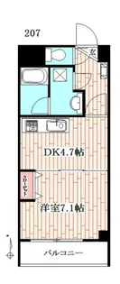 パラッツオ西府【2階】の間取り