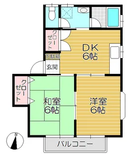 藤コーポ(小玉台B)【2階】の間取り