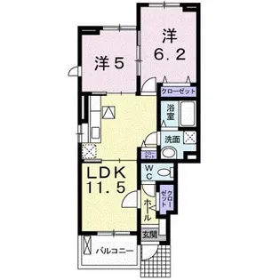 クレードル【1階】の間取り