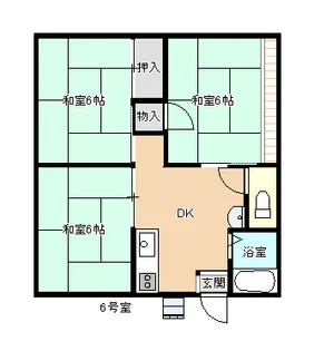 ハイツリバーサイド【2階】の間取り
