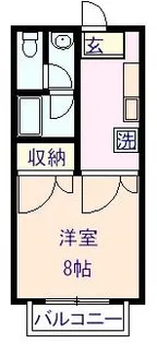 長野県長野市川中島町四ツ屋【アパート】の間取り
