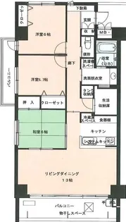 ADVANCE NAGAI III【7階】の間取り