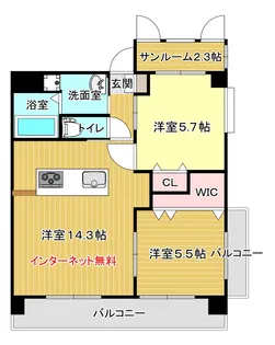 グレイスピア広木【8階】の間取り
