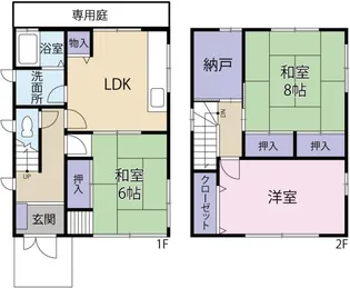 徳島県徳島市南田宮2【一戸建】の間取り