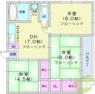 深堀アパート【2階】の間取り
