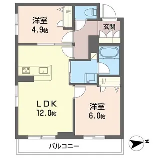 クロワール【3階】の間取り