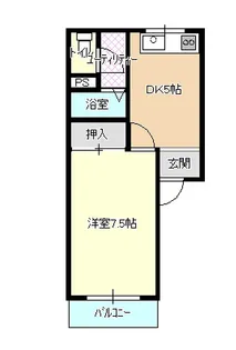 グリーンハイツ本町B【2階】の間取り