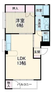 1LDKの間取り画像