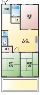 第三稲荷台ハイツ【1階】の間取り