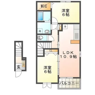 ファミール B棟【2階】の間取り