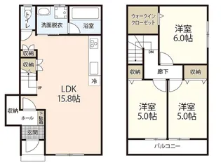 広島県広島市安佐南区上安2【一戸建】の間取り