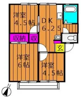 コーポ大高 A【2階】の間取り