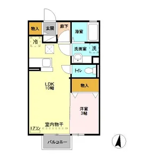 ミウ・ヴィエント【1階】の間取り