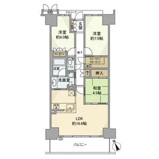 ジオ南草津【3階】の間取り