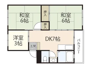 木本レジデンスB【2階】の間取り