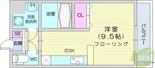 グランドメゾン大梶【1階】の間取り