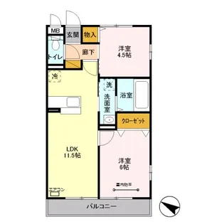 Miracle Bear【3階】の間取り