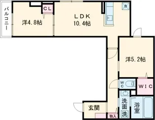 セレスティア東向島【3階】の間取り