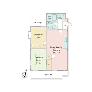 神奈川県横浜市青葉区柿の木台【マンション】の間取り