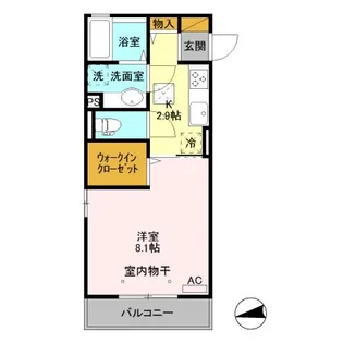 茨城県古河市本町2【アパート】の間取り