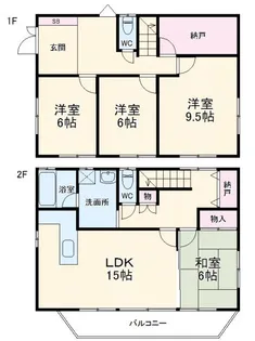 千葉県八千代市米本【一戸建】の間取り