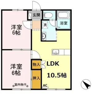 神奈川県大和市代官1【アパート】の間取り