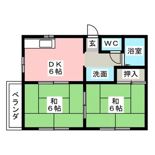 コーポフジ【2階】の間取り