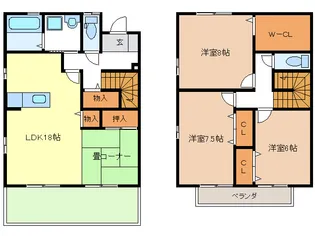 岐阜県岐阜市長良福江町2【一戸建】の間取り