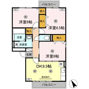 マンマミーヤ B棟【2階】の間取り