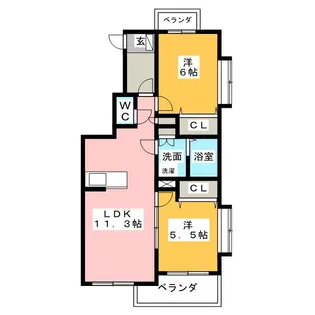 セントルシア【1階】の間取り