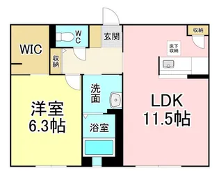 グリーンコート楽II【1階】の間取り