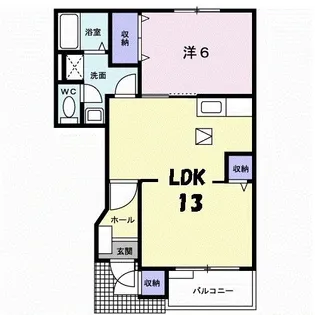 群馬県高崎市上中居町【アパート】の間取り