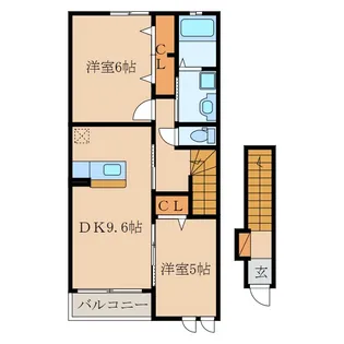 パーシモンT・K【2階】の間取り