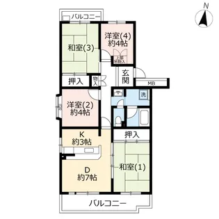UR磯子杉田台【2階】の間取り