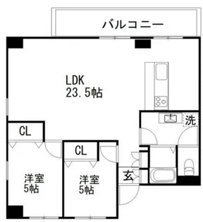 白樺フラッツ【4階】の間取り