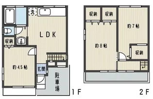 東京都目黒区上目黒4【一戸建】の間取り