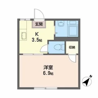ラフォーレハイツ【1階】の間取り