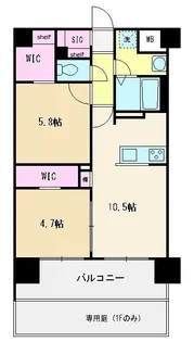 埼玉県朝霞市北原1【マンション】の間取り