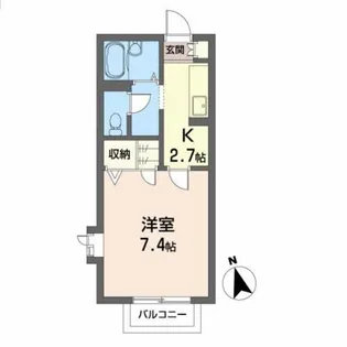サンメゾン八幡【2階】の間取り