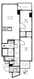 東京都新宿区中落合1【マンション】の間取り
