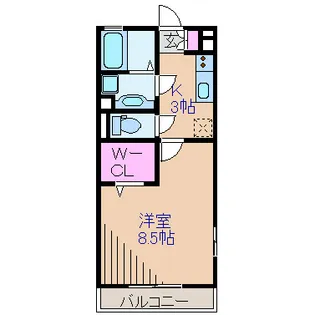 神奈川県横浜市神奈川区六角橋3【アパート】の間取り