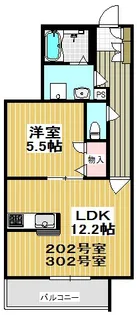 シャリテ【2階】の間取り