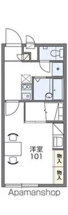 レオパレスあめやII【1階】の間取り