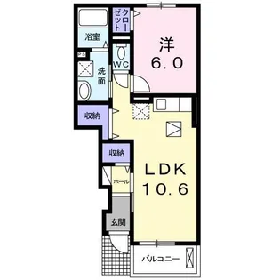 埼玉県春日部市藤塚【アパート】の間取り