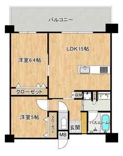 レーヴグランディ銘苅新都心III【6階】の間取り