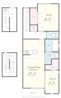 ルリスブラン西五条【3階】の間取り