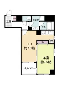 レジディア心斎橋ウエスト【9階】の間取り
