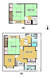 大阪府豊中市庄内西町2【一戸建】の間取り