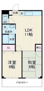 ハーベスト貝塚【3階】の間取り